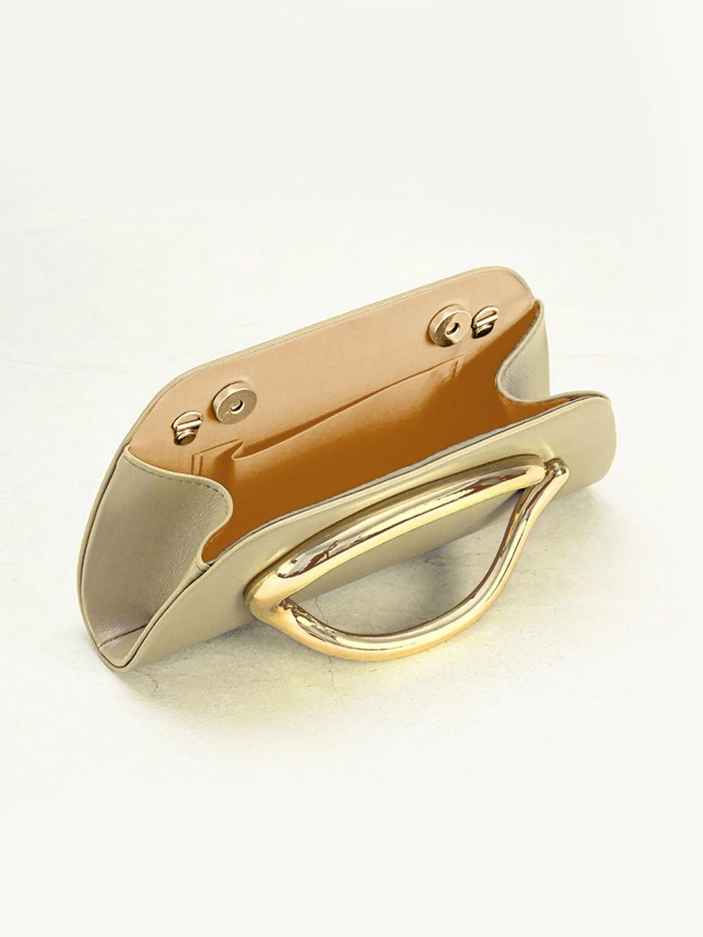 Gold Buckle Box Clutch