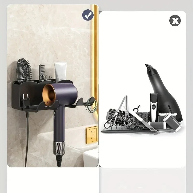 Wall Mounted Hair Dryer Rack