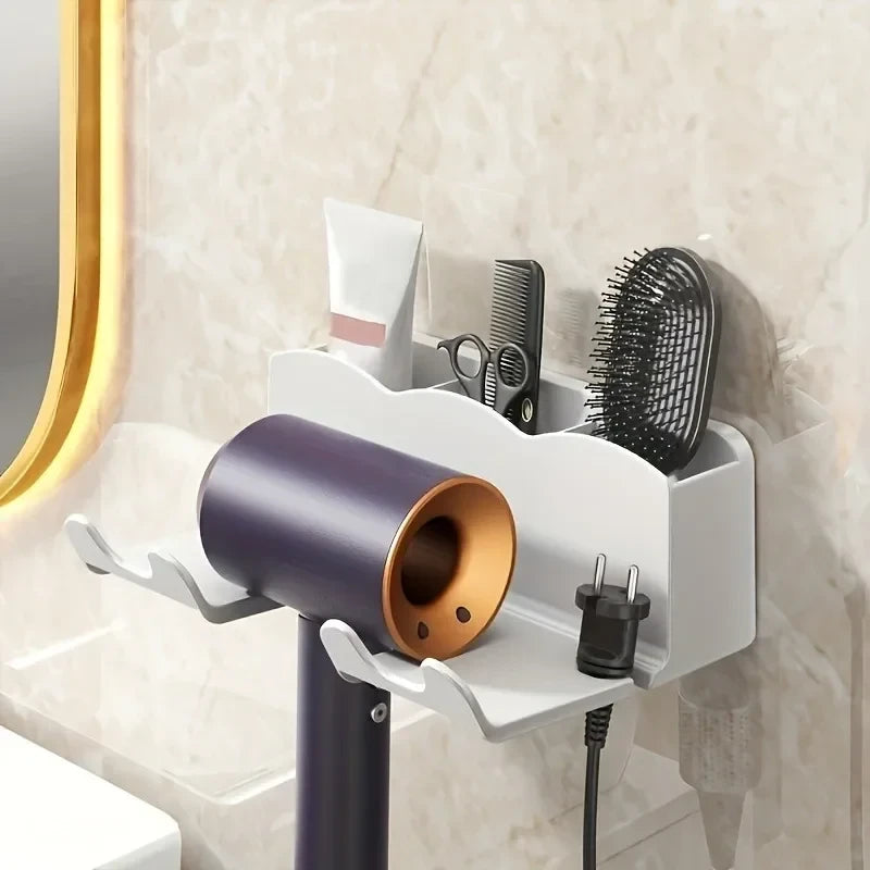 Wall Mounted Hair Dryer Rack