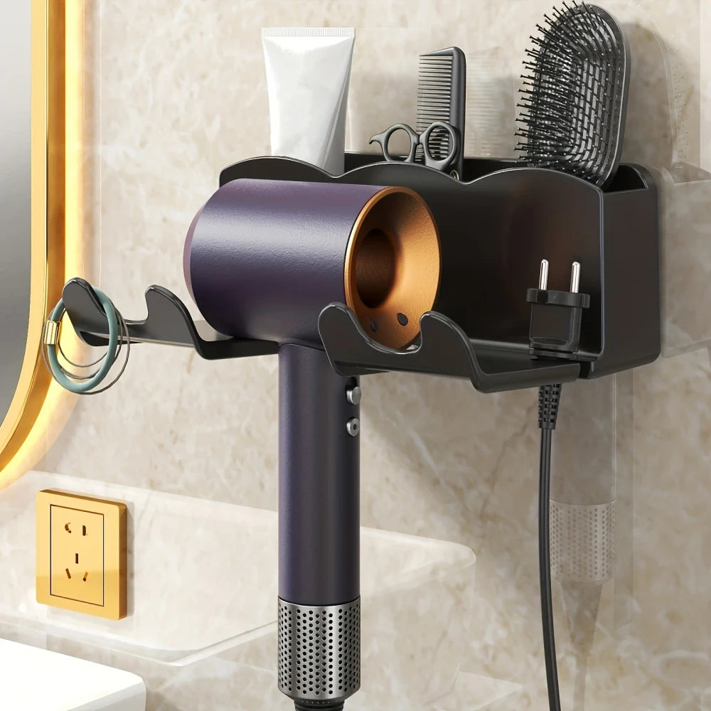 Wall Mounted Hair Dryer Rack
