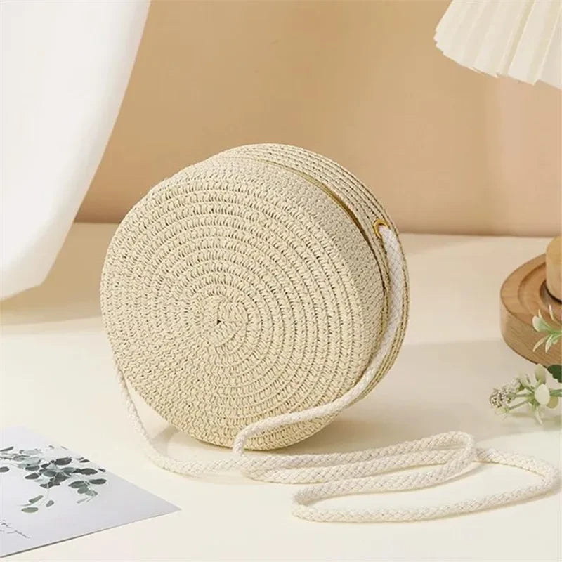 Woven Straw Shoulder Bag