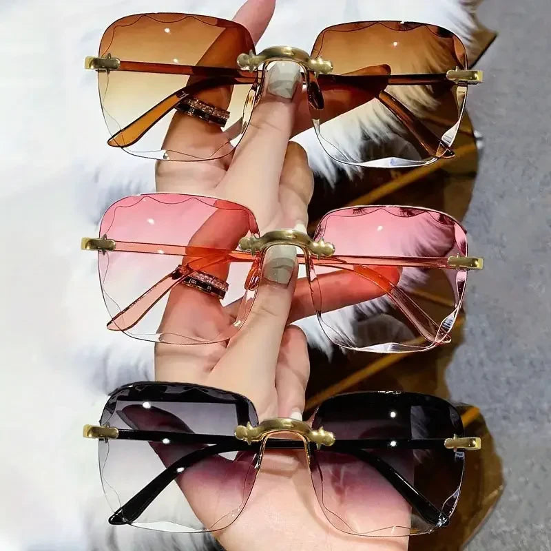 Square Rimless Sunglasses