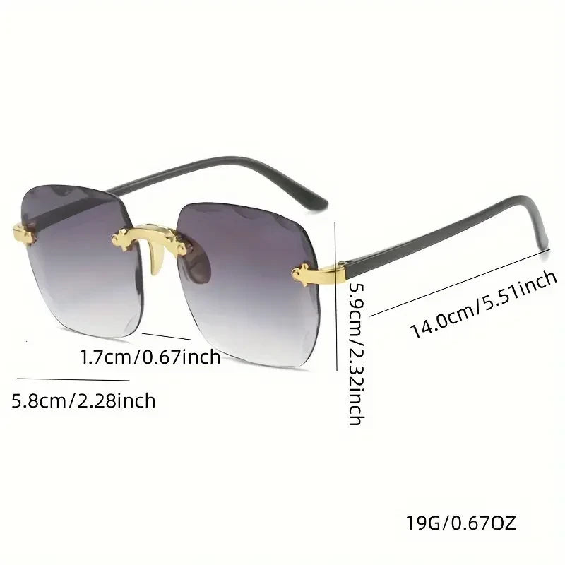 Square Rimless Sunglasses