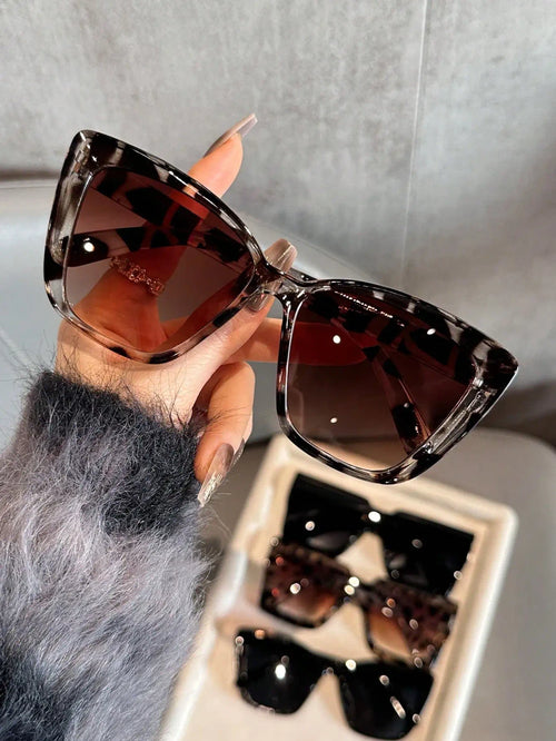 4PC Cat Eye Square Sunglasses