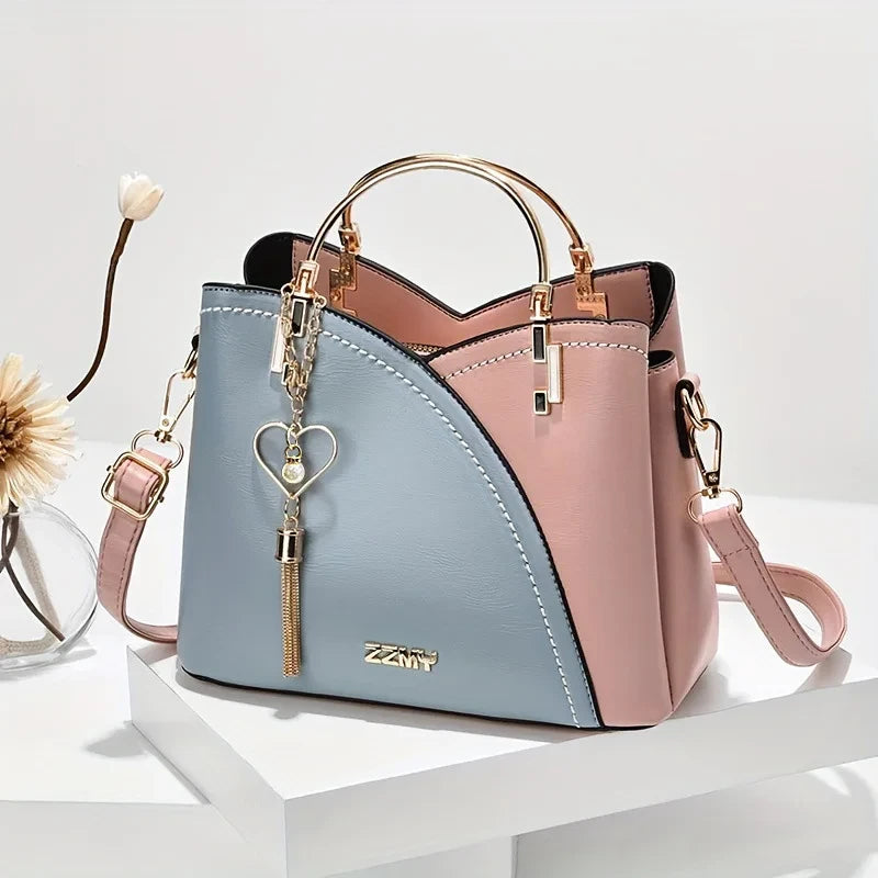 Color-Block Bucket Bag