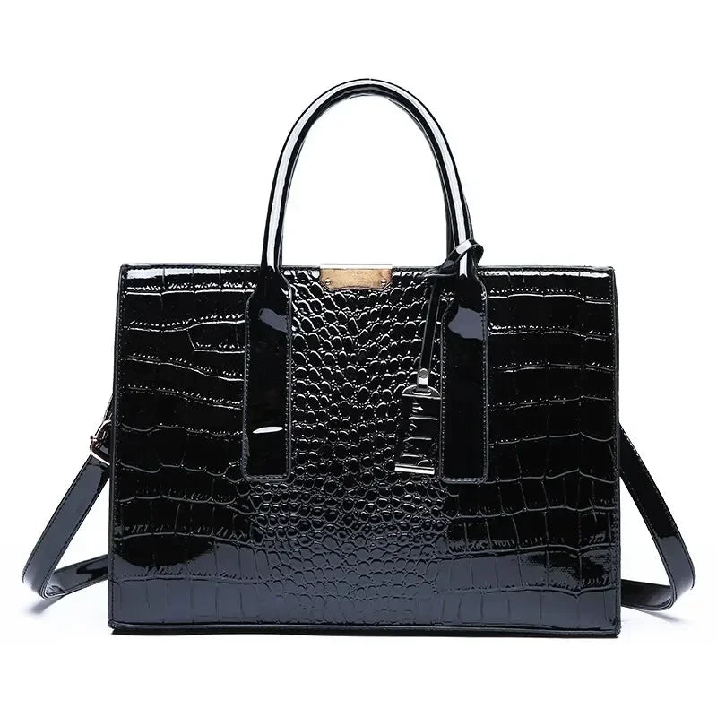 Krokodil-Muster Henkeltasche Damen