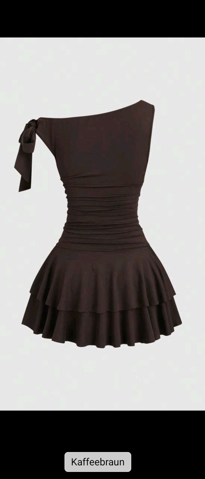 Sweetra Damen braunes Bodycon-Kleid
