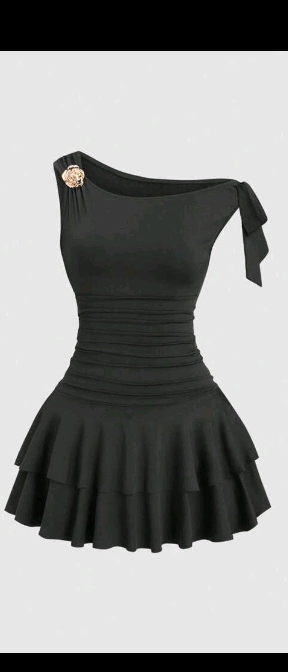 Sweetra Damen braunes Bodycon-Kleid