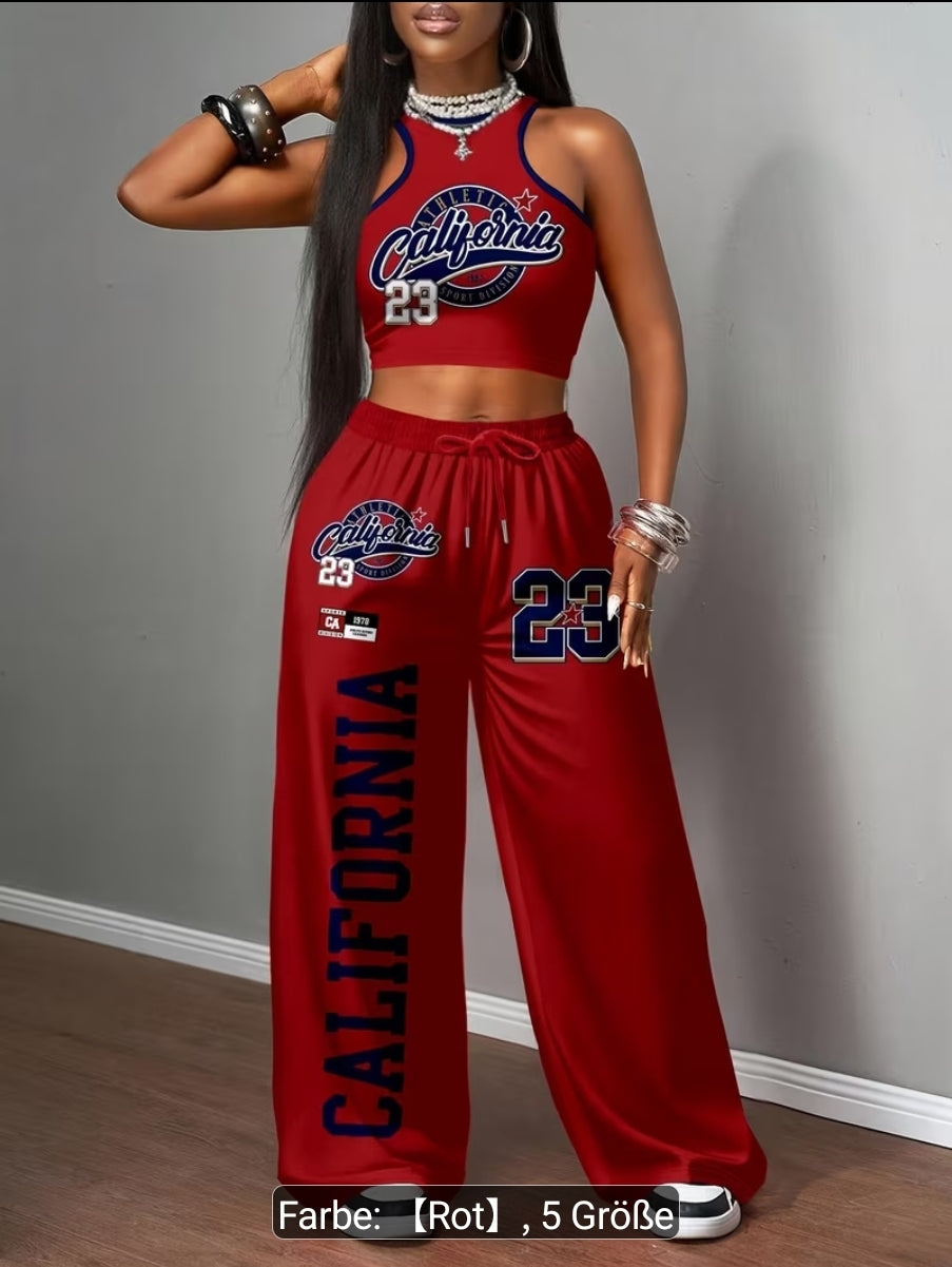 2er-Set Damen Freizeitweste und Hose