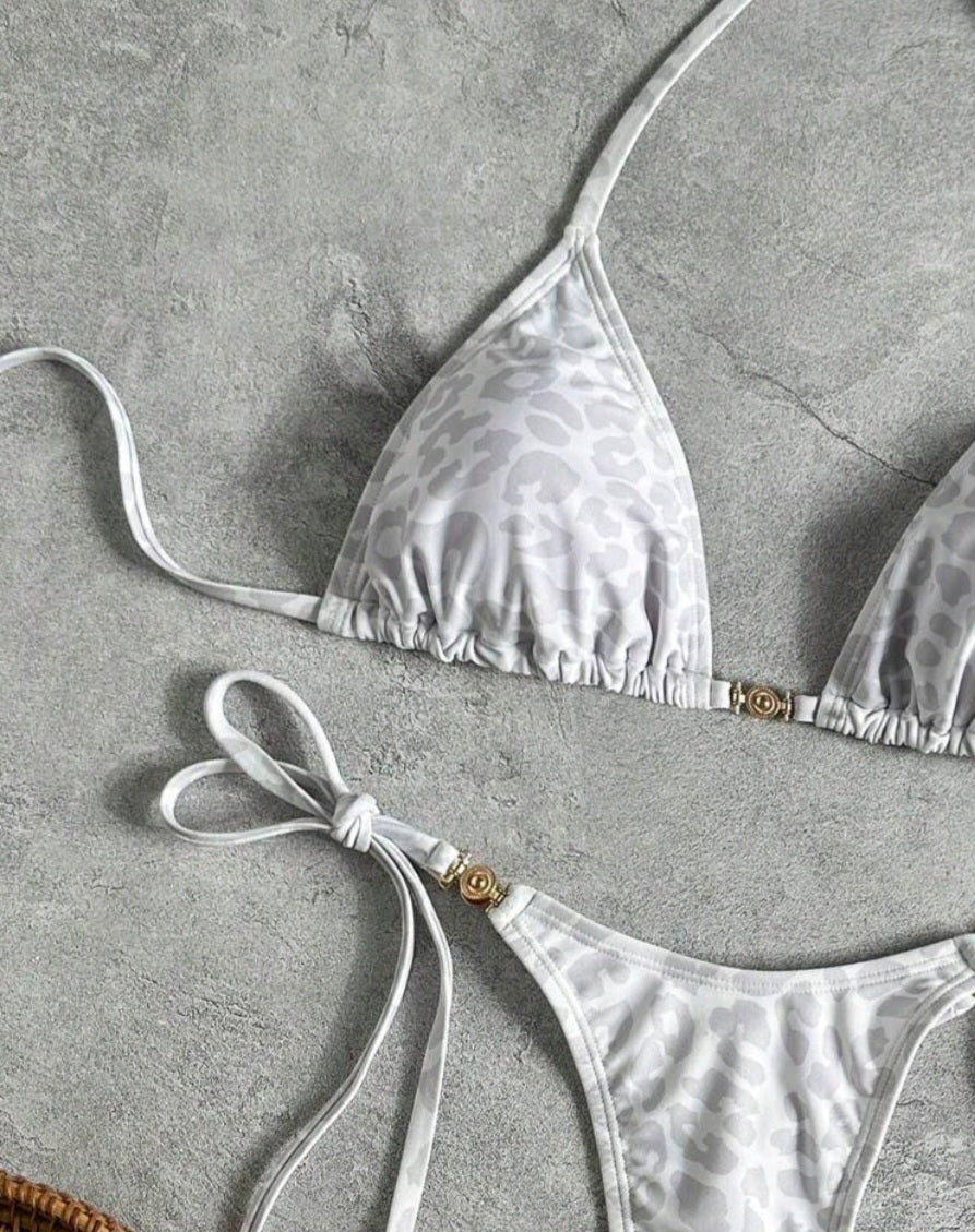 Swim Vcay Damen Tropisch Leoparden Muster